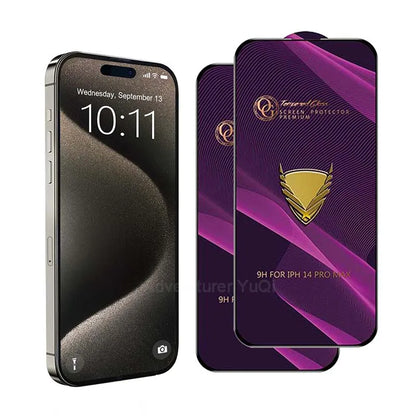 Premium Tempered Glass For iPhone 17 Air 16e 16 15 14 13 12 11 Screen Protector Pro Max 9H HD Full Glue X XR XS 7 8 Plus Armor
