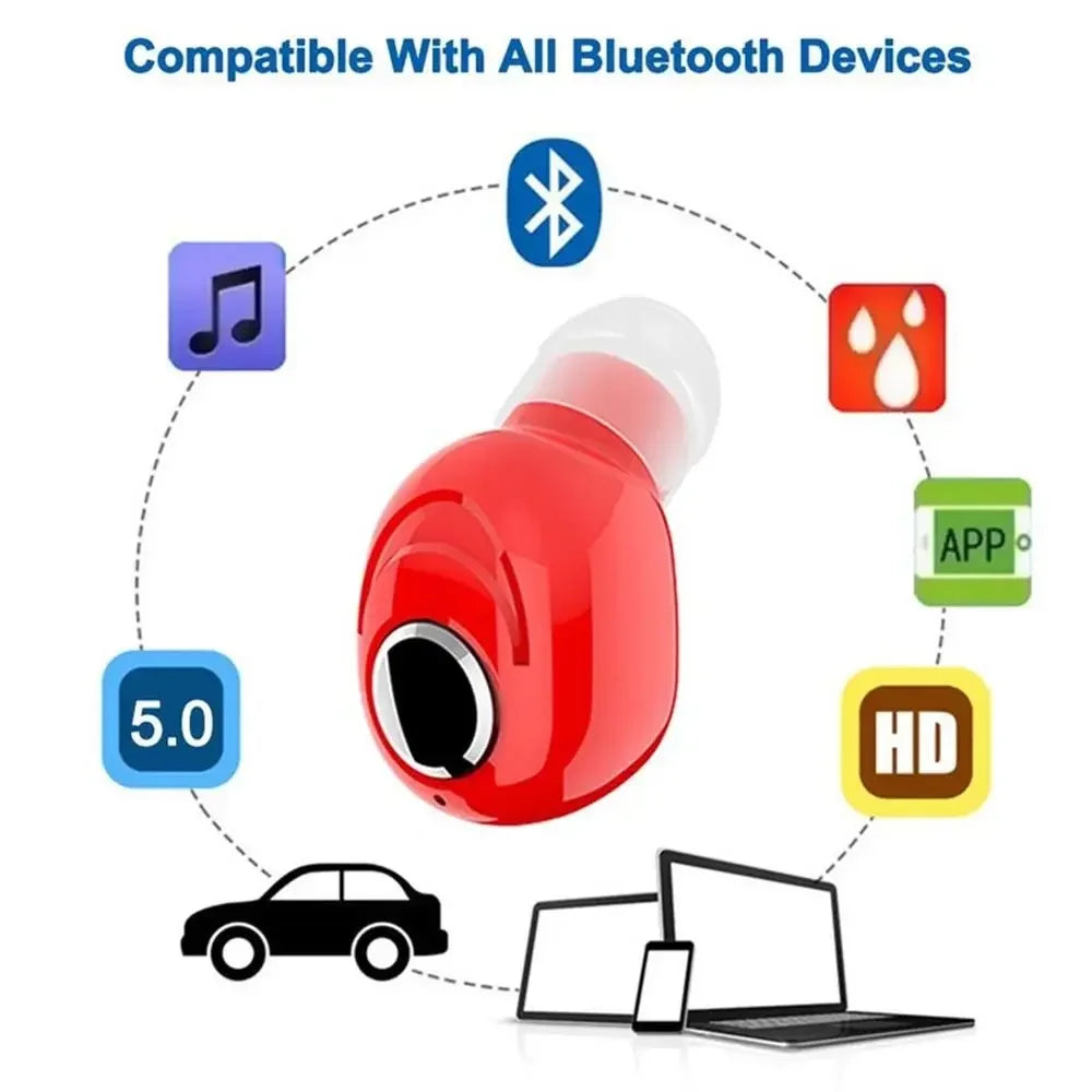 X8 Single Side Mini Sweatproof Business Unilateral Sport In-Ear Earphones Headset Bluetooth Earbuds Wireless Headphones
