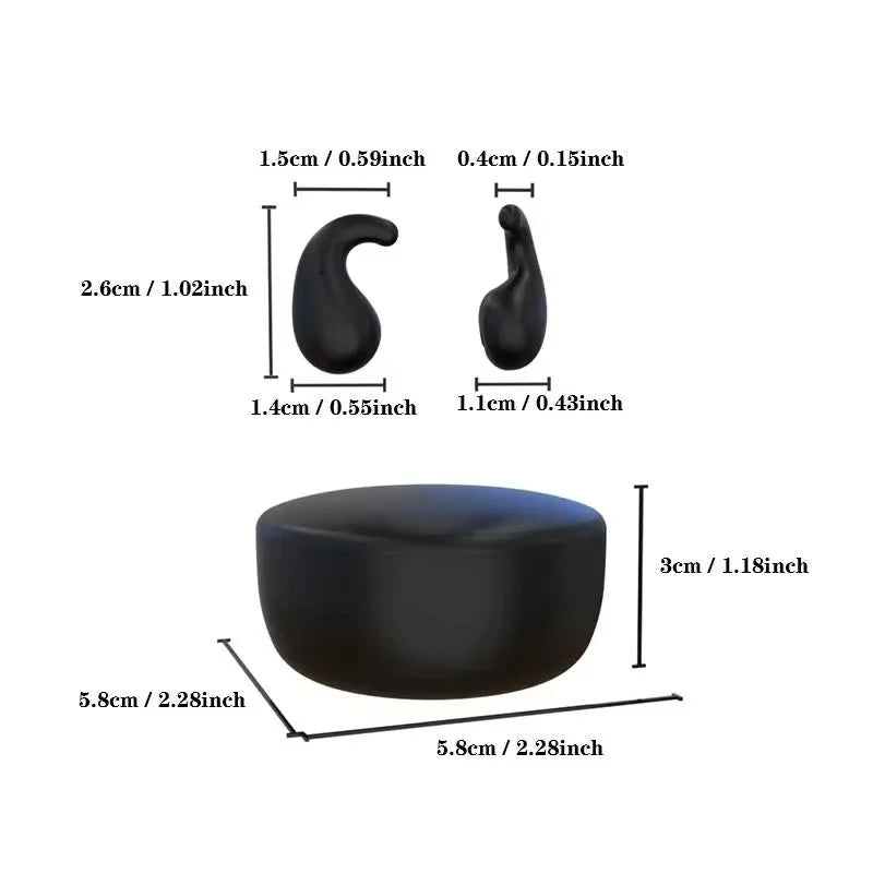 SK28 Ultra-thin Sleeping Headphones 5.4 Wireless Bluetooth Headset Invisible Earbuds Hidden In Ear Sports Earphones Waterproof