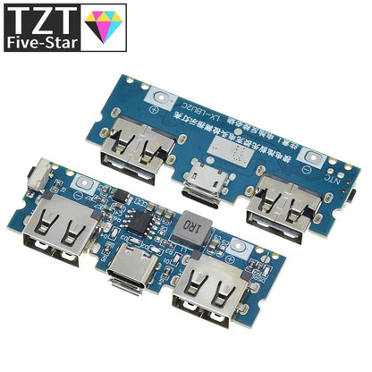 GREATZT Micro/Type-C USB 5V 2.4A Dual USB 18650 Boost Battery Charger Board Mobile Power Bank Accessories For Phone DIY