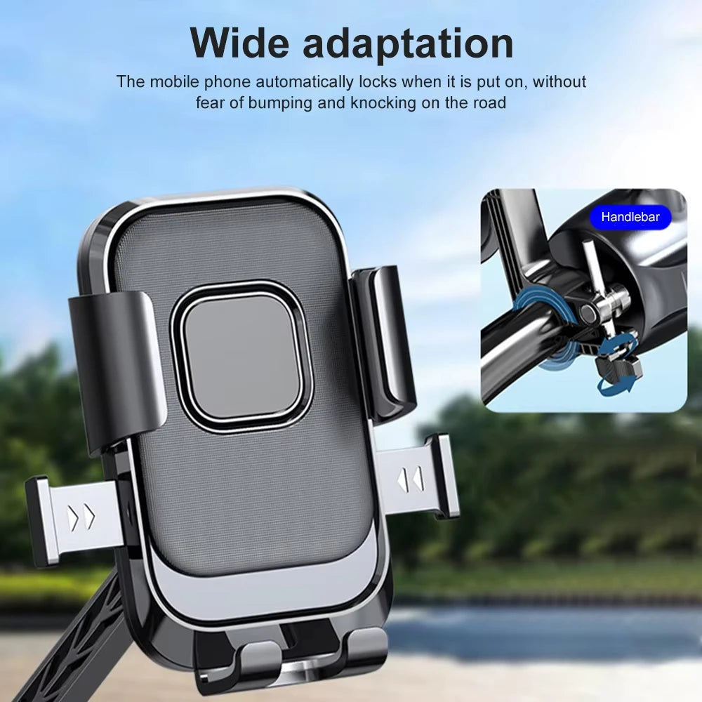 Motorcycles Bicycles Phone Holder Free Rotation Mobile Phone Navigation Bracket For Riding Shockproof For iPhone