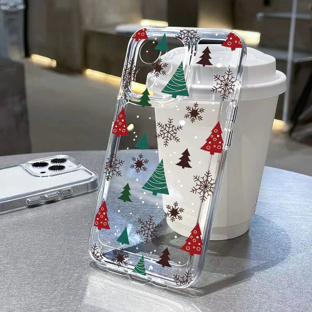 Merry Christmas Tree Santa Claus Phone Case For IPhone 17 Air 16 16E 15 14 Plus 13 12 11 Pro Max Case X XS XR 7 8 Plus Cover