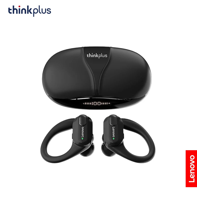 Original Lenovo XT80 Earhooks Sports Bluetooth Wireless Headsets with Mic,LED Power Display,ENC,Hifi Stereo Sound Gaming Headset