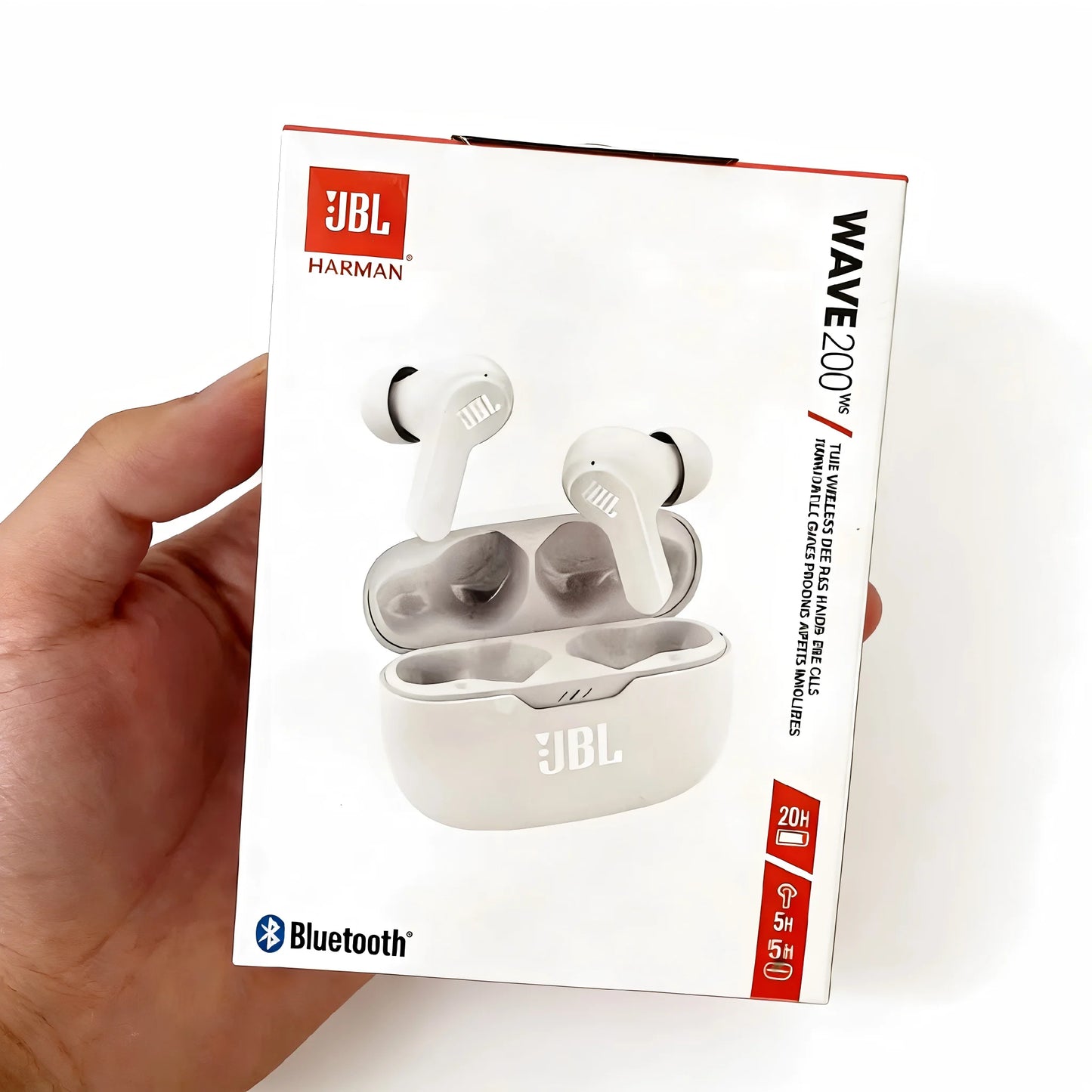JBL Wave 200 True Wireless Bluetooth Earphones Stereo Earbuds Bass Sound Headphones Headset W200 Wireless Earphones MiC