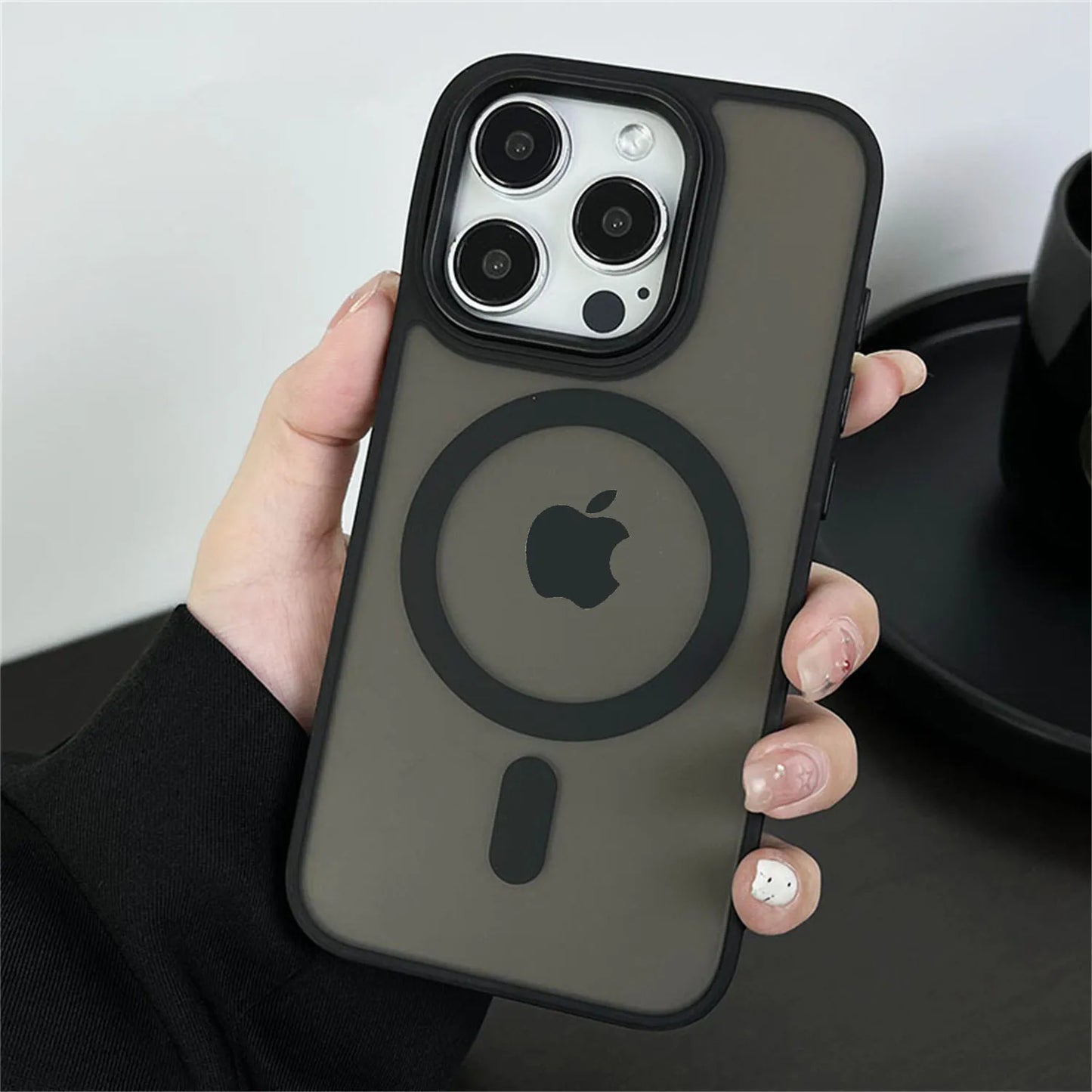 Magnetic Translucency Case Fashion Matte Frosted Magsafe Splice Color Cover For iPhone 16 15 14 13 12 11 Pro Max 16 Plus