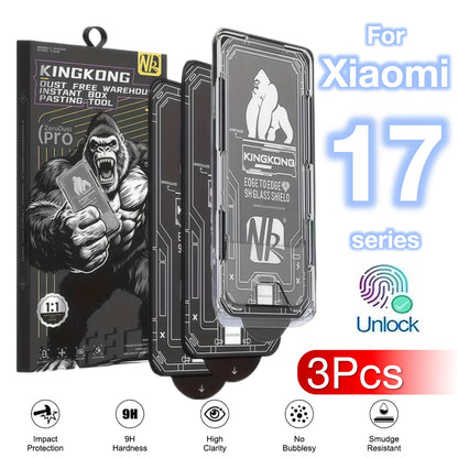 3Pcs For Xiaomi Xiao Mi 17 Pro Max Ultra Tempered Glass Screen Protector 9H No Dust Bubbles Mobile Accessories