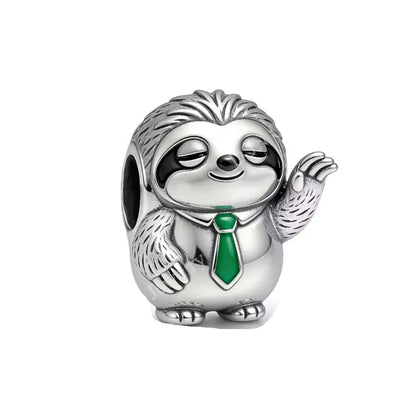 Fashionable 925 Silver Cartoon Beads Compatible with European Bracelet Koala Rabbit Mouse Princess Anime Beads DIY Jewelry Gift