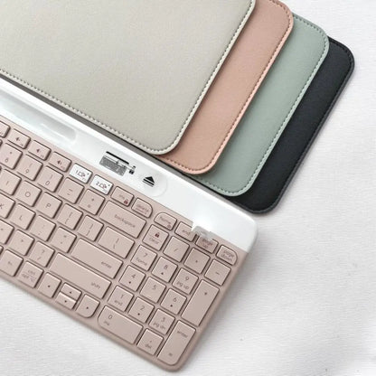 2024 Dustproof Wireless Keyboard Sleeve PU Leather Anti-Shock Storage Bag Ultra Slim Portable Keypad Pouch for Logitech K580