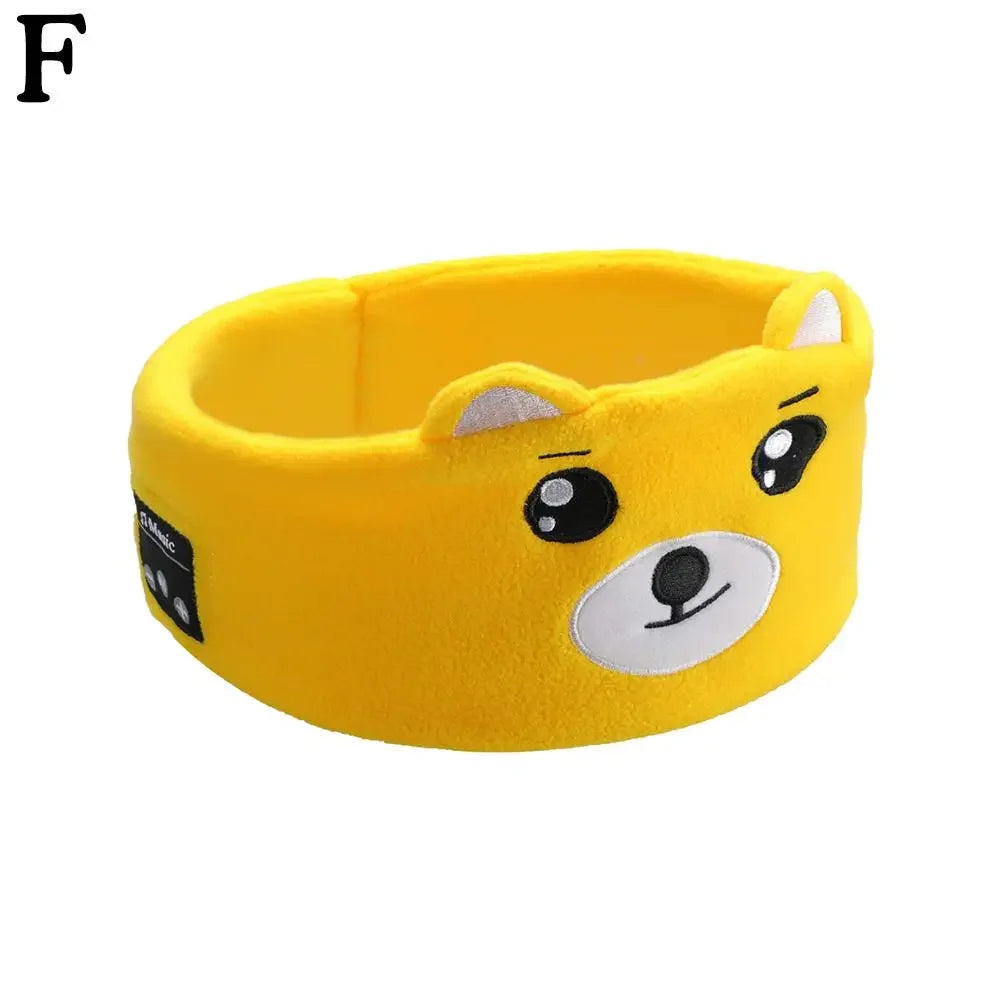 Bluetooth Music Headband Bluetooth V5.0 Chip Animal Bluetooth Wireless Headphones Kids Headband Thin Mask Speaker Sleep K6A9