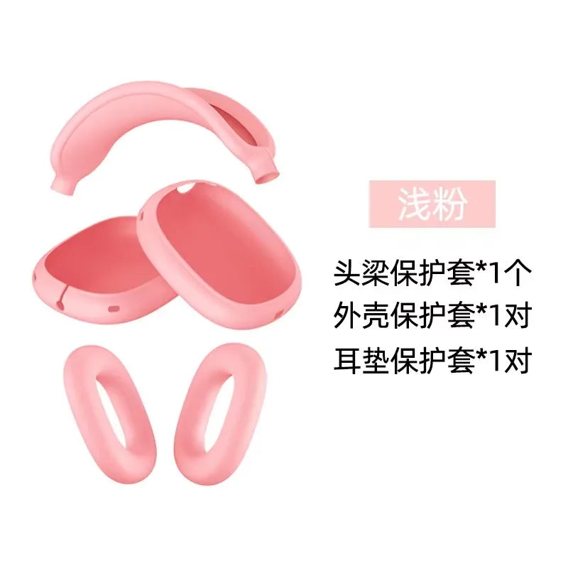 3 in 1 Soft Silicone Skin Protector Headphones Case For Airpods Max Cases Anti Scratch Shockproof Earphone Cover Accessories