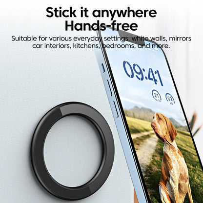 Magnetic Ring Wall Holder for iPhone 17 16 15 14 13 Wall Mobile Phone Super Magnet Holder in Car Cell Phone Stand for Magnetic