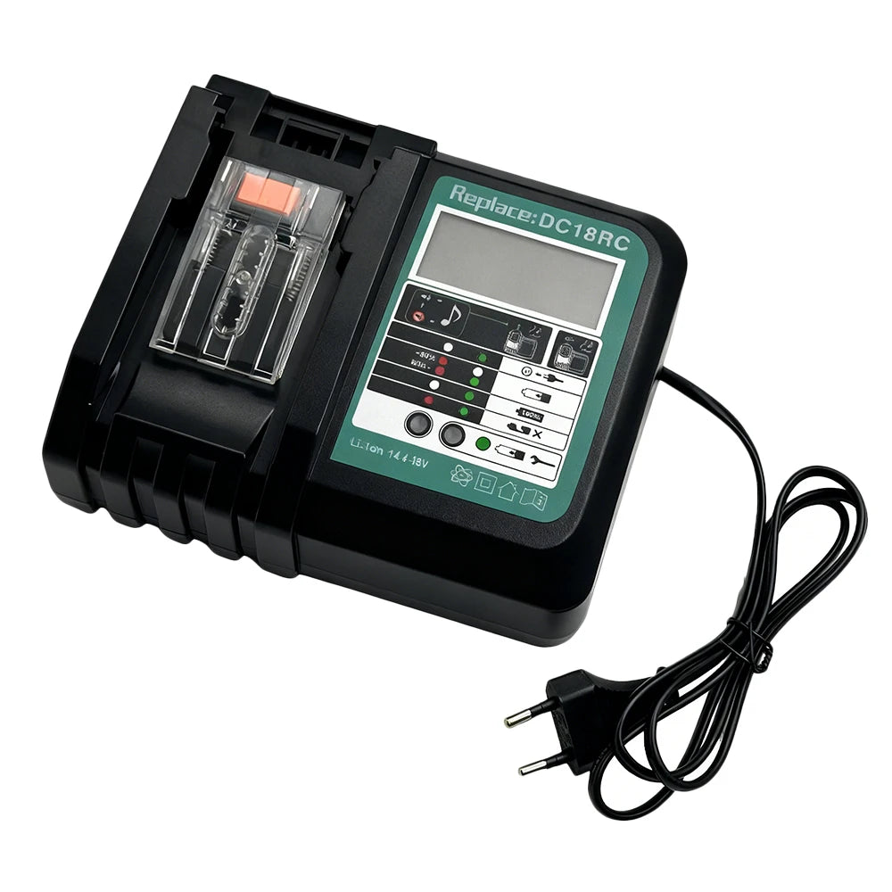 Replacement for Makita 14.4V - 18V Fast Battery Charger DC18RC for Makita Li-ion Battery BL1860 BL1850 3.0 A with LED Display