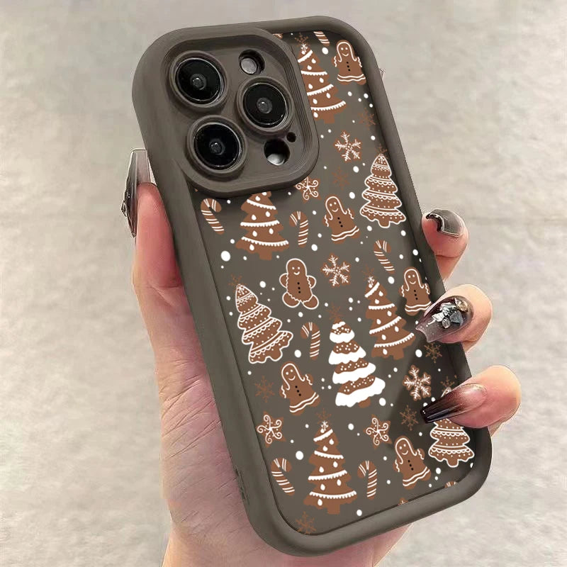 Christmas Deer Tree Graphic Phone Case For iPhone 17 16 15 Pro Max Plus 14 13 12 11 Pro Max Air XS X XR 7 8 Plus SE2 Soft Cover