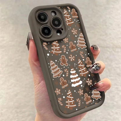 Christmas Deer Tree Graphic Phone Case For iPhone 17 16 15 Pro Max Plus 14 13 12 11 Pro Max Air XS X XR 7 8 Plus SE2 Soft Cover