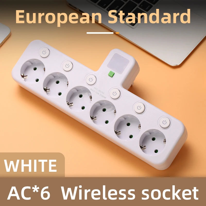 EU Plug AC Outlets Multitap Socket 2M Extension Cord Electrical Power Strip USB Type C Fast Charging Network Filter Adapter 1pc