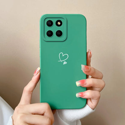 For Huawei Honor X6 X6S X6A Plus Phone Case Butterfly Heart Liquid Silicone Camera Protection Back Cover For Honor X 6 Funda