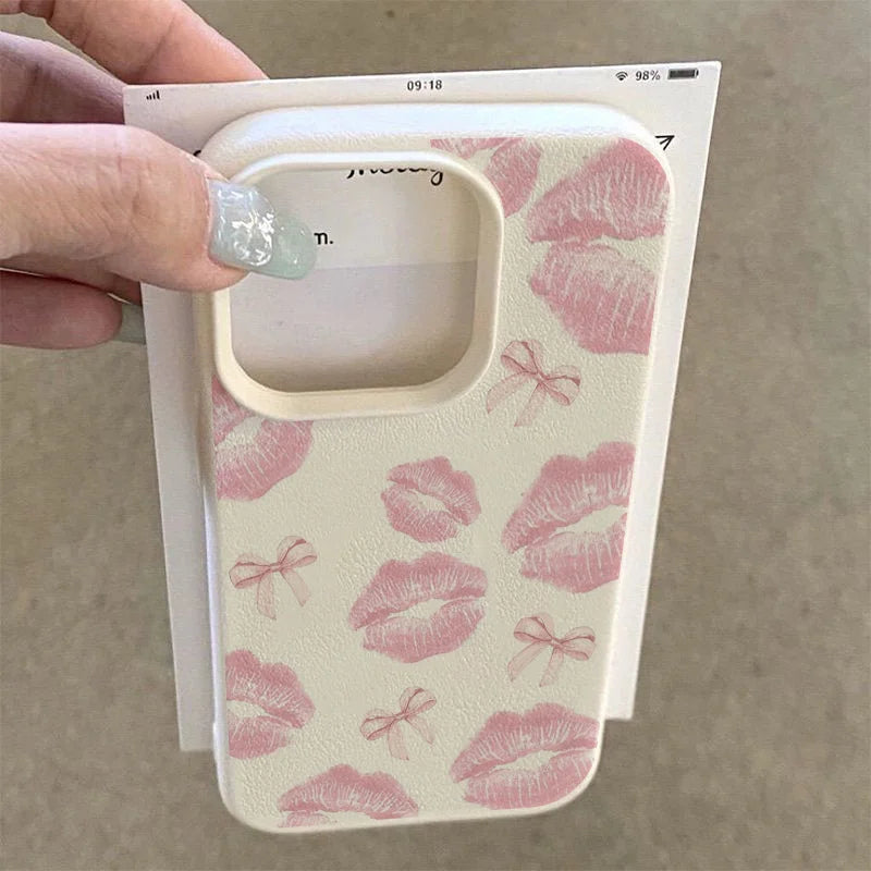 Full Screen Sexy Lips Soft Phone Case For IPhone 16 17 Air 15 14 13 12 11 Pro Max 16 Plus Shockproof Cover Case Funda Bumber