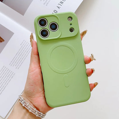 For Magsafe Magnetic Wireless Charging Liquid Silicone Shockproof Phone Case For iPhone 17 Pro Max/17/17 Pro Bumper Back Cover