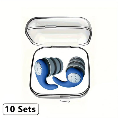 Silicone Sleeping Ear Plugs Three-Layer Noise Reduction Waterproof Earplug Professional Soundproof Earplug Earplugs For Swimming
