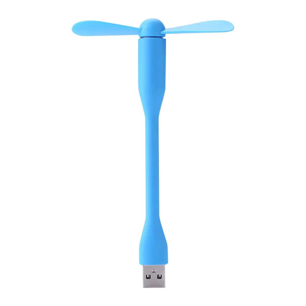 Mini USB Fan Flexible Bendable Fan For Power Bank Laptop PC AC Charger Portable Hand Fan For Computer Summer Gadget