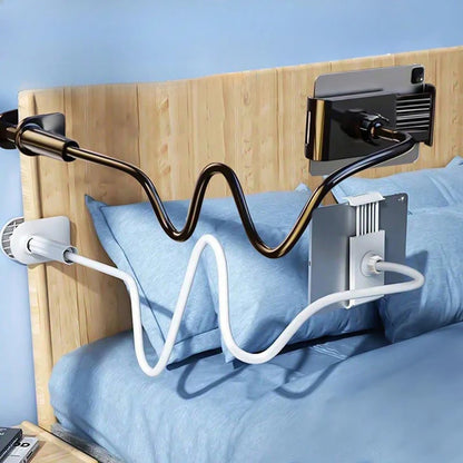 Ultra Stable 18MM Thick Gooseneck Phone Holder 360° Adjustable Tablet Mount Universal Lazy Stand for Devices Bed Desk Office