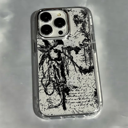 Luxury Dark Gothic Cross Mark Phone Case For iPhone 17 16e 16 15 14 13 12 11 mini Pro Max X XR XSMAX 8 7 Air Plus Soft Cover