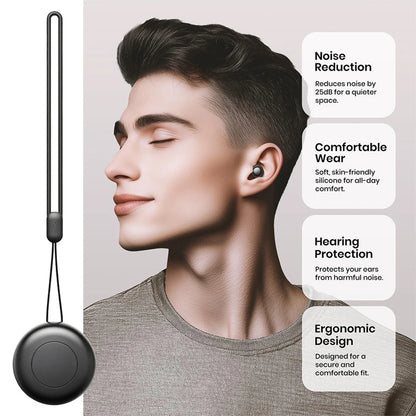 Silicone Ear Plugs for Sleeping 25dB Noise Cancelling Hearing Protection Reusable Earplugs for Sleep Focus Concerts Work Study