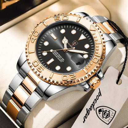 POEDAGAR Top Luxury Male Watch Waterproof Luminous Date Men Watch Stainless Steel Male Clock Sport Fashion Men's Quartz Watches