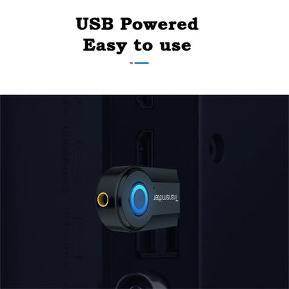USB Bluetooth 5.0 Audio Transmitter 3.5MM AUX RCA Stereo Wireless Adapter Dongle For PC TV Car Headphones