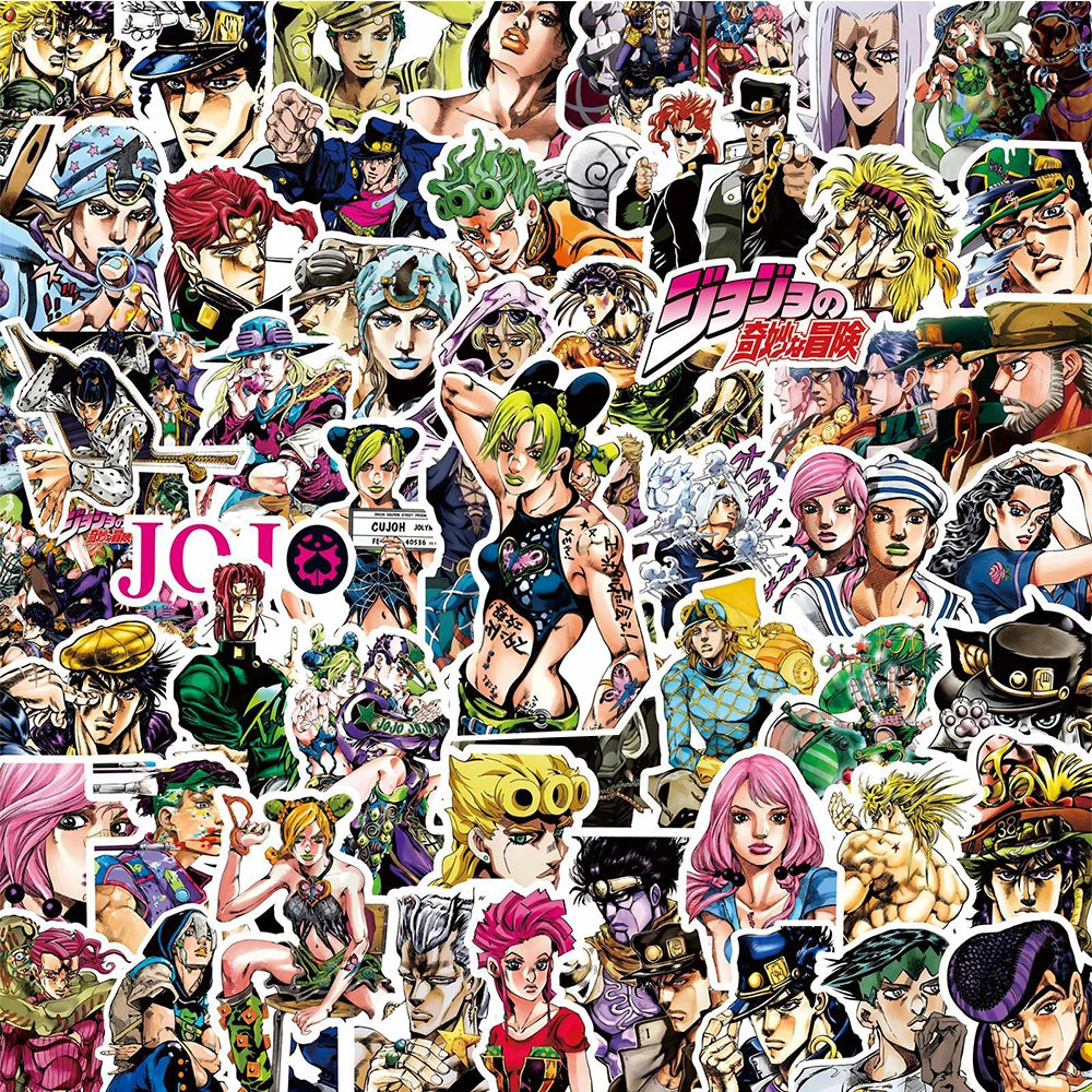 10/30/80pcs Anime JoJos Bizarre Adventure Stickers Cartoon Decals DIY Laptop Motorcycle Phone Case Diary Waterproof Sticker Toys
