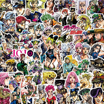 10/30/80pcs Anime JoJos Bizarre Adventure Stickers Cartoon Decals DIY Laptop Motorcycle Phone Case Diary Waterproof Sticker Toys