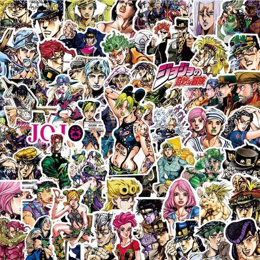 10/30/80pcs Anime JoJos Bizarre Adventure Stickers Cartoon Decals DIY Laptop Motorcycle Phone Case Diary Waterproof Sticker Toys
