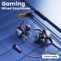 Toocki TE27 Gaming Wired Earphones with HD Detachable Rod Mic Surround Sound Large Dynamic Driver Headphones for Universal Game