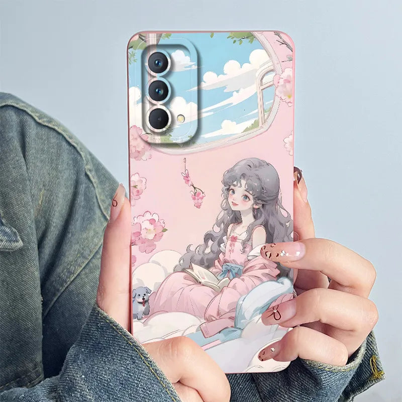 For Realme GT Master Phone Case GTmaster Edition RMX3363 RMX3360 Casing Soft Silicone Sweet Painted Fashion Flower Printed Cover