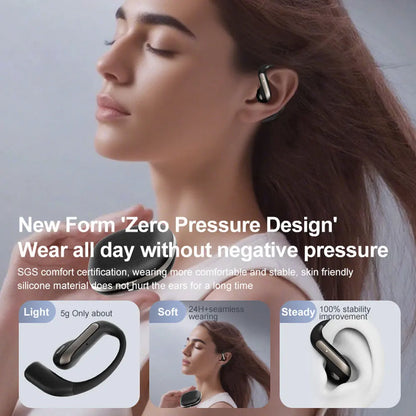 Smart Wireless Bluetooth 5.4 Headphones with AI Simultaneous Interpretation Long Battery Life Open-Ear Sports Headphones Yj55