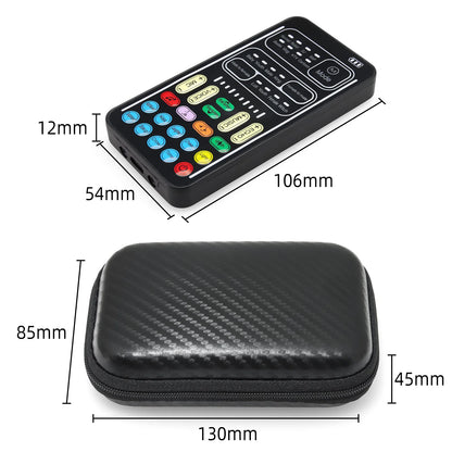 New I9 Mini Voice Changer Live Sound Card  + Headphones + Microphone Audio 8 Sound Effect Machine Equipment Voice Card for Phone