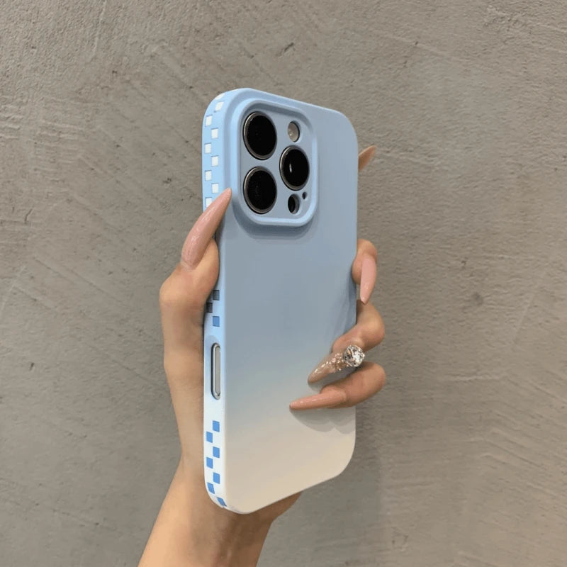 Luxury Liquid Silicone Gradient Color Phone Case For iPhone 13 14 15 16 17 Pro Max Air Plus Soft Candy Bumper Cases Cover