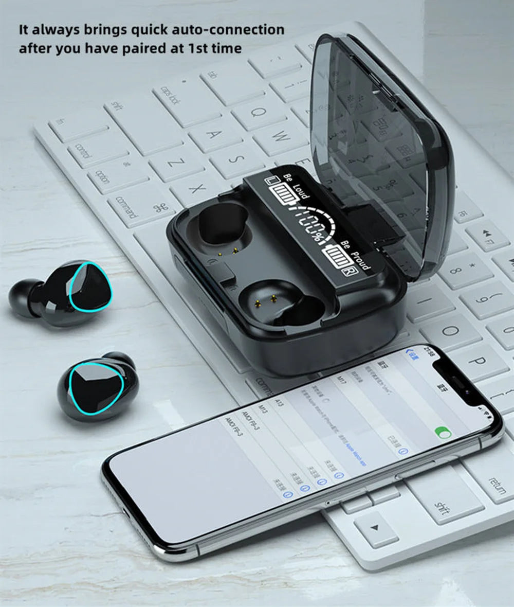 New Arrival M10 Earphone Wireless Headset High Quality Perfect Sound Earbuds Sports Game Music BT Headphone with Power Bank