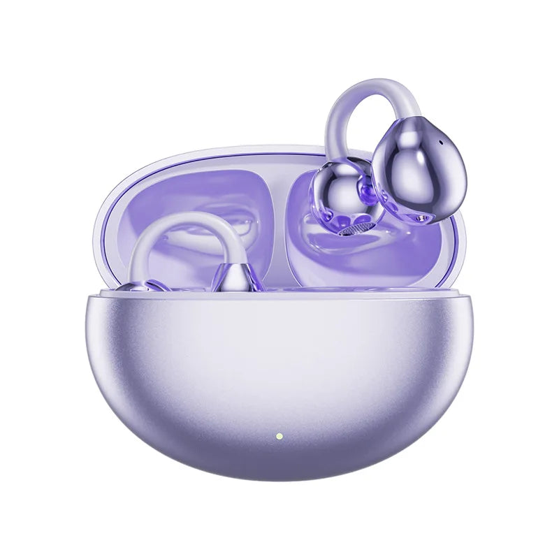 Fone Bluetooth Headset 5.3 Wireless Bone Conduction Headphones Clip Ear Music Noise Canceling HD Call Sports Gaming Earphone