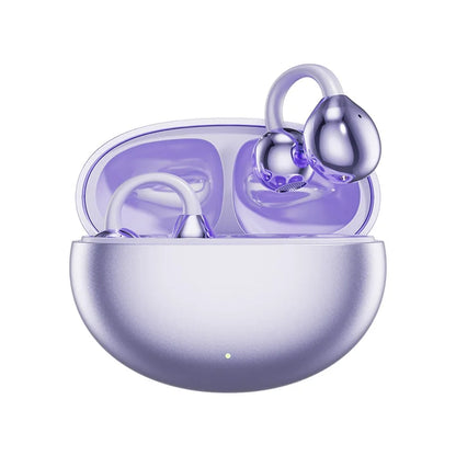 Fone Bluetooth Headset 5.3 Wireless Bone Conduction Headphones Clip Ear Music Noise Canceling HD Call Sports Gaming Earphone