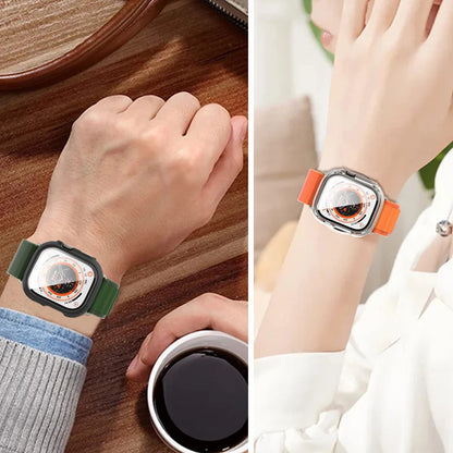 Glass+case For Apple Watch Ultra 49mm strap smartwatch PC Bumper+Screen Protector Tempered Cover iwatch series band Accessories