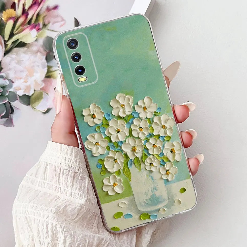 Soft Clear Siliocne Cover For Vivo V2027 V2028 V2029 Phone Case Vivo Y11s Y12s Y20 Y20s Y20i Y20G Cartoon Animals Flower Coque