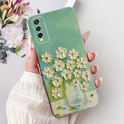 Soft Clear Siliocne Cover For Vivo V2027 V2028 V2029 Phone Case Vivo Y11s Y12s Y20 Y20s Y20i Y20G Cartoon Animals Flower Coque