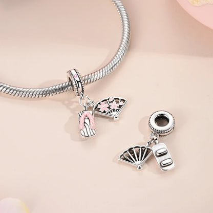 New IN 925 Sterling Silver Charms Beads Headphones Snail Fox Rose Pendant Jewelry Fit Original Bracelet For Women DIY Gift
