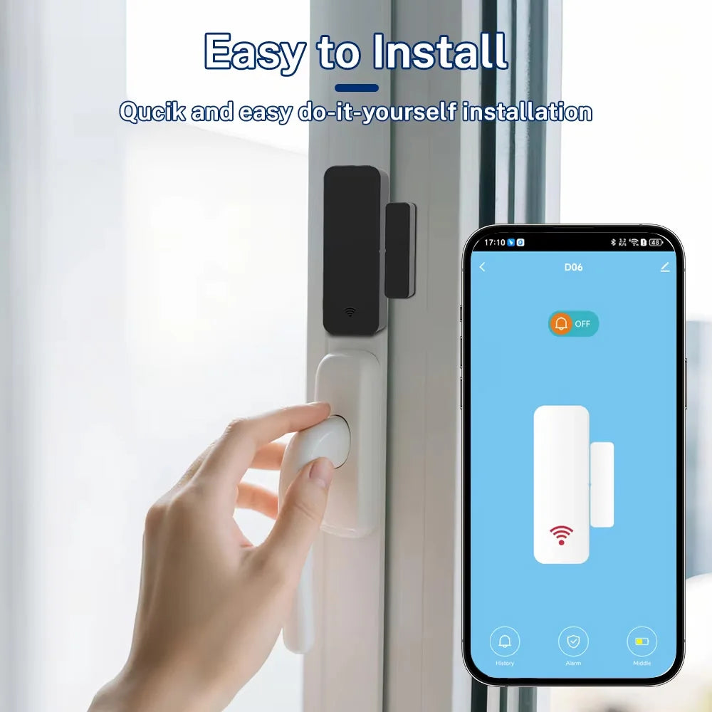 Tuya Zigbee WiFi Door Sensor Window Sensor Contract Sensor APP Remote Control Work With SmartLife Yandex Alexa