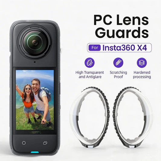 Screen Protector Lens Guard Cap For Insta360 X4 X5 Tempered Glass Film 360°Video Camera Accessories Protective Kit Anti-Scratch