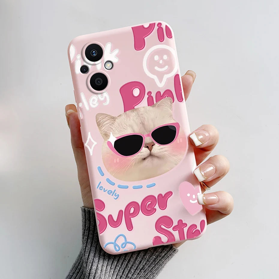 For Oppo Reno7 Z 5G Case Reno 7 8 Lite Bear Cartoon Frog Soft Silicone Phone Case For Oppo Reno 7Z 8Z Reno7Z 5G Back Cover Capa