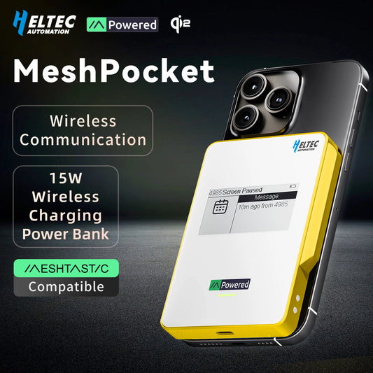 Heltec MeshPocket Qi2 Magnetic Power Bank Meshtastic Powered 5000/10000mah 15W Wireless Fast Charging Wireless iPhone Android