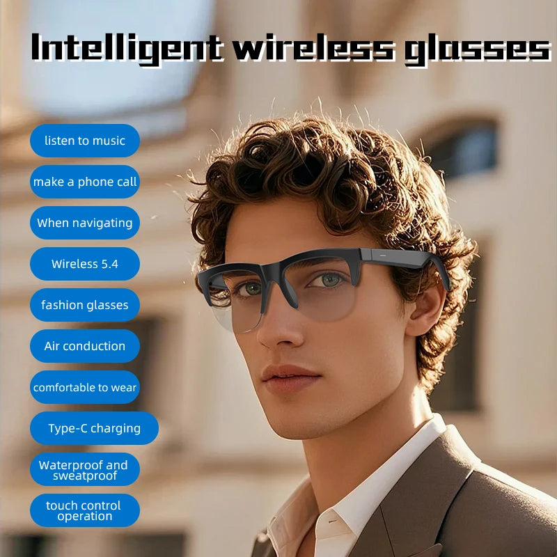 2026 New Smart Sunglasses Glasses Bluetooth Call Outdoor Sports Headphones Voice Navigation Photochromic Lens Waterproof Anti-UV