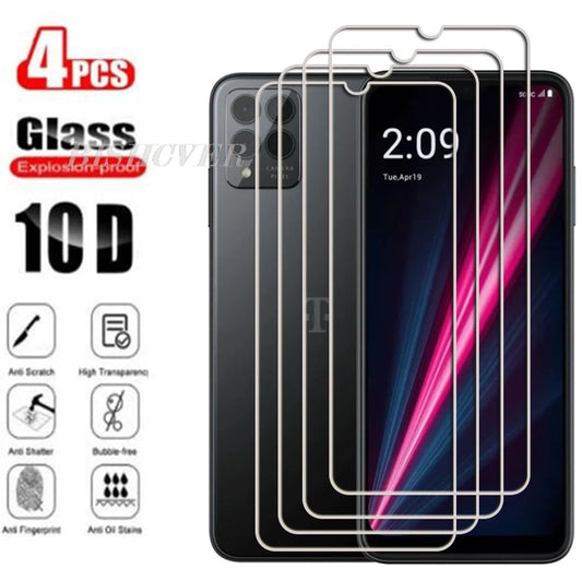 4PCS Tempered Glass For T-Mobile REVVL 8  T Phone 3 REVVL8 7 6x Pro TPhone 2 REVVL7 7Pro REVVL6 Screen Protector Protective Film
